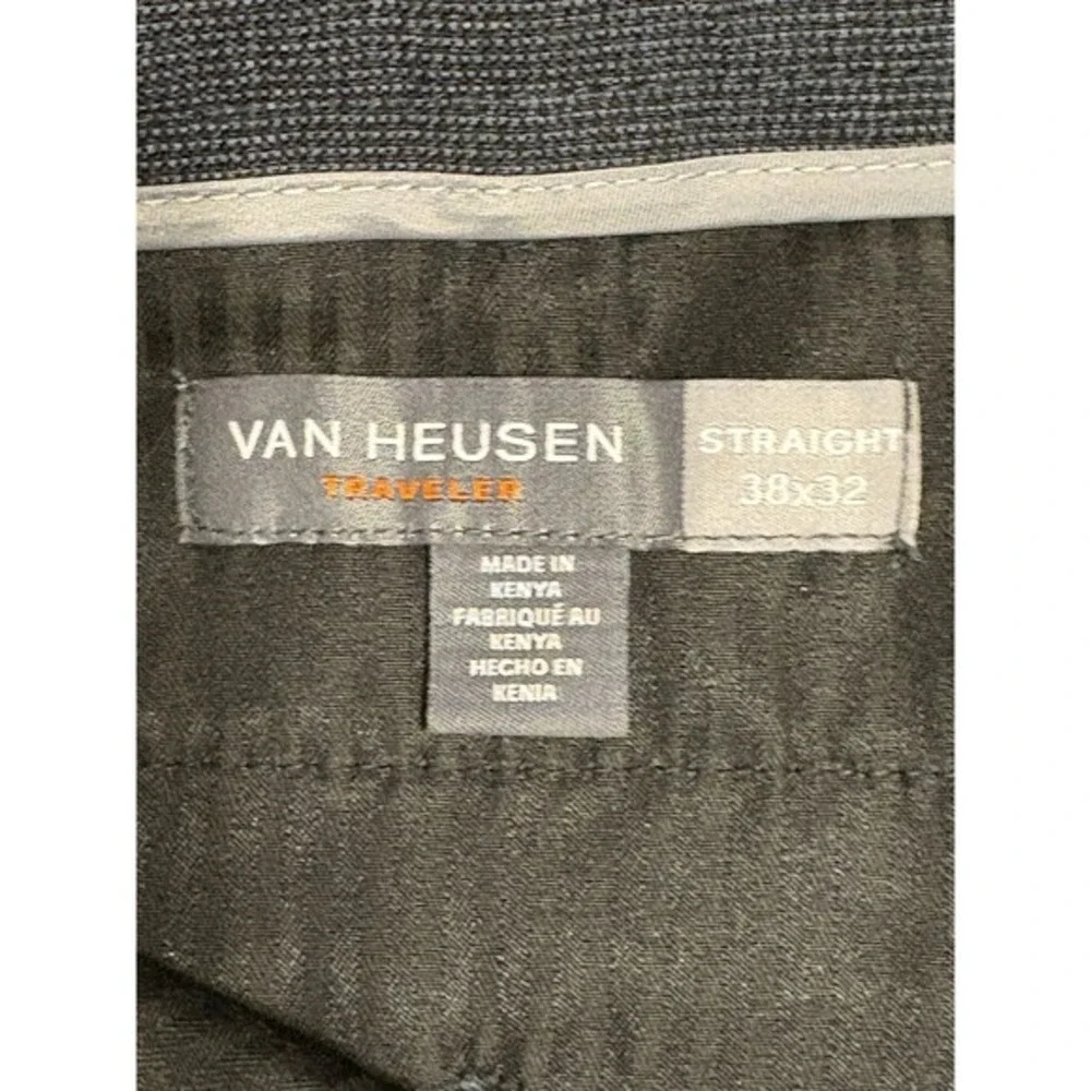 Van Heusen Traveler Straight Fit‎ Premium  Men's Pants 38x32 Charcoal Gray